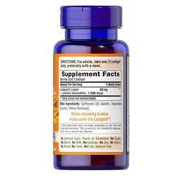 Натуральна добавка Puritan's Pride Lutein 40 mg with Zeaxanthin, 120 капсул - мініатюра 2