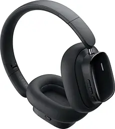 Накладні навушники Baseus Bowie H1i, Noise-Cancellation Wireless Headphones, BT5.3, 3.5mm, 600mAh, 100h, ANC, black - мініатюра 2