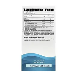 Витаминно-минеральный комплекс Nordic Naturals Омега-3, 690 мг на порцию, вкус лимона, Omega-3, 60 гелевых кап (NOR-01760) - миниатюра 2