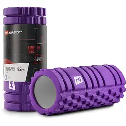 Роллер масажер (валик, ролик) Hop-Sport EVA 33 см HS-A033YG фіолетовий - мініатюра 2