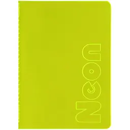 Книга записна Buromax Neon А5 80 аркушів у клітинку обкладинка PVC жовта (BM.24822180-08)