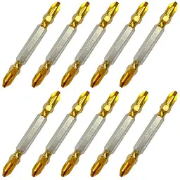 Біта викруткова SparkPack насадка хрестоподібна двостороння в кейсі титан PH2 x PH2 x 65мм в упаковці 10шт