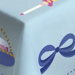 Скатертина «Великодній кошик» блакитна 130х170 - мініатюра 4