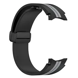 Браслет Samsung Galaxy Watch 6 Classic 43mm 6 Classic 47mm - чорно-сірий ширина кріплення 20мм силікон Watchbands Cls-line-black (W35-643242342) - мініатюра 3