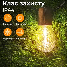 Ретро-гірлянда вулична GarlandoPro 10 LED F27 довжина 5 м, тепле світло (1733075Y) - мініатюра 3