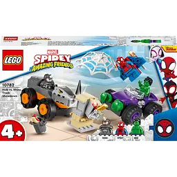 Конструктор LEGO Spidey Битва Халка з Носорогом на вантажівках 110 деталей (10782)