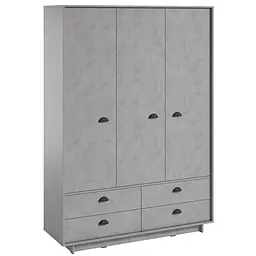 Шафа Moreli Kuba FK-0006 з ящиками полицями та штангою для одягу 1500х2100х500 мм Бетон Тефра