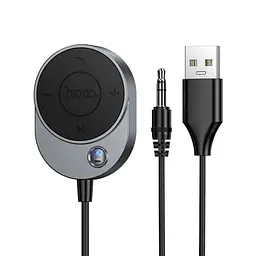 Адаптер - передатчик FM-трансмітер Hoco E150 Path car AUX BT 5.4 receiver with сріблястий 6942007664196