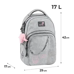 Рюкзак для старшої школи Kite Education teens 2578M HK Сірий (HK26-2578M) - мініатюра 3