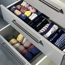 Комплект органайзерів ORGANIZE  для нижньої білизни 3 шт (сірий) - мініатюра 3