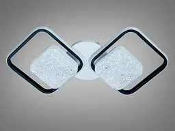 LED люстра 11 квадратів білий чорний 65Вт пульт - мініатюра 3
