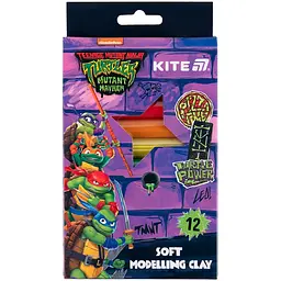 Пластилін восковий Kite Ninja Turtles 12 кольорів 200 г (NT25-086)