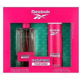 Подарочный набор для женщин Reebok Inspire your mind: Туалетная вода, 100 мл + Дезодорант, 150 мл