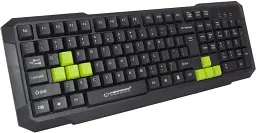 Клавіатура Esperanza EGK102 Green USB Black