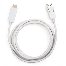 Кабель мультимедійний DisplayPort M to HDMI M 1.8m Vinga (VCPDPHDMI1.8WH) - мініатюра 2