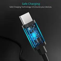 Кабель USB 2.0 Type-C M-M, 2.0 м, 60W PVC чорний Choetech - мініатюра 4