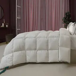 Ковдра MirSon Imperial Delight пухова зимова 110х140 см біла із зеленим кантом - мініатюра 4