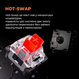 Клавіатура GamePro MK130R Hot-Swap Red Switch Black [121471] - мініатюра 6