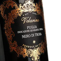 Вино Velarino Nero di Troia Puglia IGT, червоне, сухе, 14,5%, 0,75 л - мініатюра 3