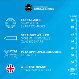 Презервативи EXS Jumbo Extra Large Condoms, 12 шт. - мініатюра 3