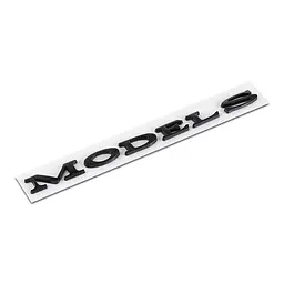 Емблема напис MODEL S для Tesla ЧОРНА глянцева 195х18мм пластик (на скотчі)