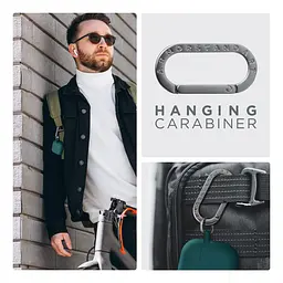 Силіконовий чохол для навушників Apple AirPods 3, Hang Case, зелений, ультратонкий захисний кейс товщиною 2 мм, захист від подряпин, пилу та ударів, компактний, з карабіном для кріплення, ArmorStandart (ARM60309) - мініатюра 6