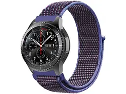 Ремінець BeCover для Stratos 1/2/2S/3/GTR 2/GTR/ 47 мм GTR Lite/Nexo/Pace Nylon Style Purple (705891) - мініатюра 2