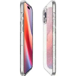 Прозорий чохол Spigen Liquid Crystal Glitter Crystal Quartz для iPhone 16 Pro Max (ACS07985) - мініатюра 4