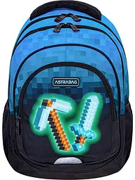 Рюкзак 3 відділення ASTRABAG AB330 BLUE PIXEL (502024092)