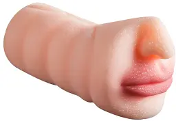 Мастурбатор I'MCUM Realistic Oral Fantasy Реалістичний рот Бежевий (IM-KMQ202) - мініатюра 2
