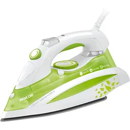 Праска Sencor 2200Вт, 380мл, паровий удар -120гр, постійна пара - 25гр, керамічна підошва, зелений teh0016295