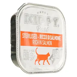 Вологий корм для стерилізованих котів Kippy паштет з лососем 90 г - мініатюра 3