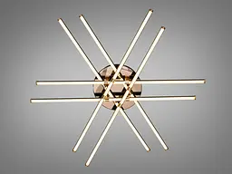 Стильна стельова LED-люстра для залу Diasha SX8258/6BK, чорно-золота, 107 см, 140 W - мініатюра 3