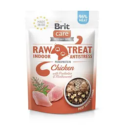 Ласощі для котів Brit Care Raw Treat Indoor & Antistress Freeze-dried з куркою 40 г (112189/569557)