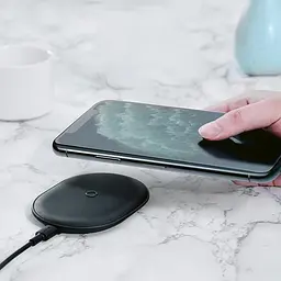 Бездротовий зарядний пристрій Baseus Cobble Wireless Charger 15W WXYS-01 Black - мініатюра 6