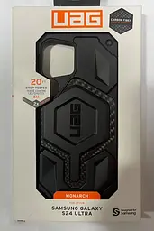 Оригінальний протиударний чохол UAG Monarch для Samsung Galaxy S24 Ultra (6.8") Carbon Fiber 214415114242 - мініатюра 3