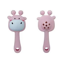Силіконовий прорізувач-брязкальце Megazayka Жираф MGZ-0428Pink