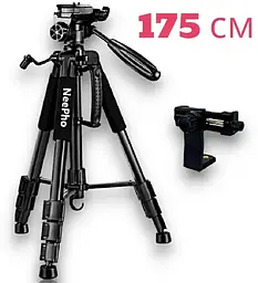 Штатив тринога NeePho NP-8850 175см для телефону фотоапарата камери - мініатюра 2