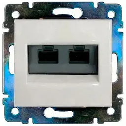 Розетка Brille 2хRJ45 UTP кат5 Валена (774231)