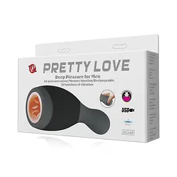 Мастурбатор Pretty Love Deep Pleasure чорний - мініатюра 9