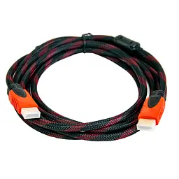 Кабель HDMI V1.4, шнур HDMI–HDMI 3 м, тканинна оплетка, для телевізора і комп’ютера - мініатюра 5