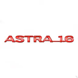 Емблема напис ASTRA-1.6 Айстра 182х18 мм Червона (Завод) - мініатюра 2