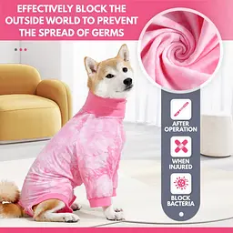 Піжама/попона для собак Derby Professional Dog Recovery Suit, Pink, XL - мініатюра 5