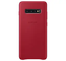 Чехол Leather Cover Samsung S10 Plus (G975) (EF-VG975LREGRU) Red