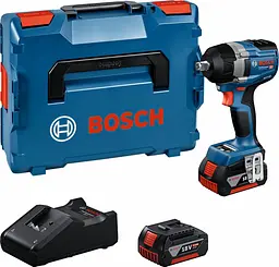 Акумуляторний ударний гайкокрут Bosch GDS 18V-750 C Professional з 2 акб GBA 18V 5 Ah та з/п GAL 18V-40, в L-BOXX 136