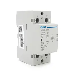 Контактор CHINT NCH8-63/20 AC24V,63А, 12kW, 2NO, на DIN-рейку, 85*65,5*36мм