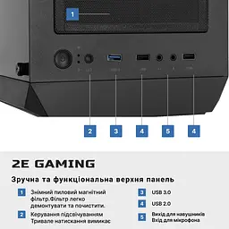 Комп’ютер персональний 2E Complex Gaming AMD R5-5500 16Gb F1TB NVD3060-12 B550 G338 600W FreeDos - мініатюра 4