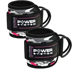 Манжети на щиколотку Power System PS-3470 Ankle Strap Camo Pink/Black (PS_3470_Pink/Black) - мініатюра 2