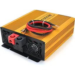 Інвертор напруги Mexxsun MXSPSW-1000, 12V/220V, 1000W з правильною синусоїдою, 2 Shuko, клемні дроти, Q4 - мініатюра 2