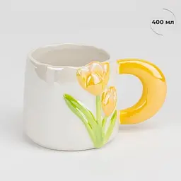 Чашка Elisey Жовті тюльпани жовтий 400 мл (4013-006) - мініатюра 2